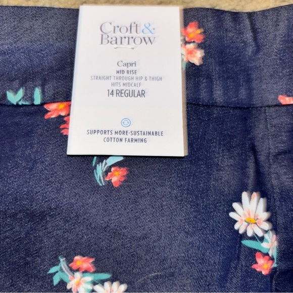 NWT Croft & Barrow Capri Pants, sz 14 - Picture 4 of 6